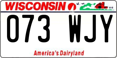 WI license plate 073WJY