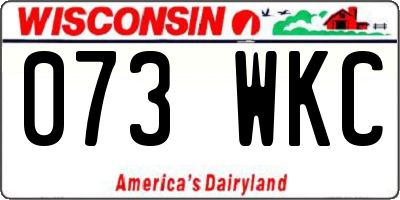 WI license plate 073WKC