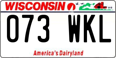 WI license plate 073WKL