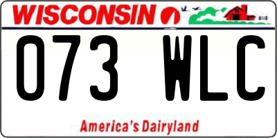 WI license plate 073WLC