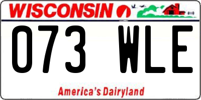 WI license plate 073WLE