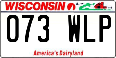 WI license plate 073WLP
