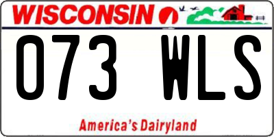 WI license plate 073WLS