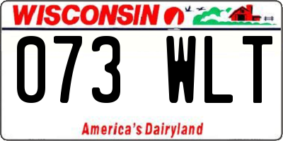 WI license plate 073WLT
