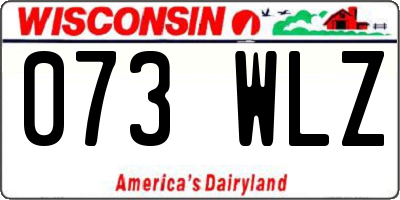 WI license plate 073WLZ