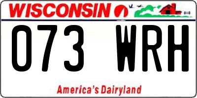 WI license plate 073WRH