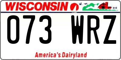 WI license plate 073WRZ