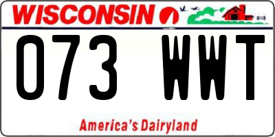 WI license plate 073WWT