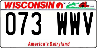 WI license plate 073WWV