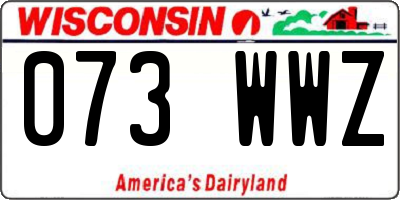 WI license plate 073WWZ