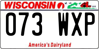WI license plate 073WXP