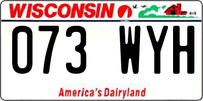 WI license plate 073WYH