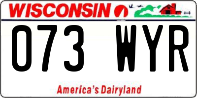 WI license plate 073WYR