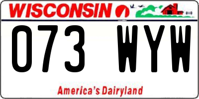 WI license plate 073WYW