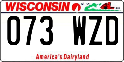 WI license plate 073WZD