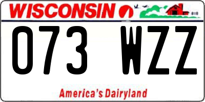 WI license plate 073WZZ