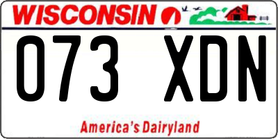 WI license plate 073XDN