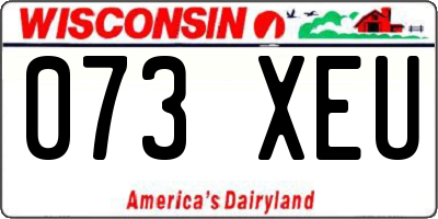 WI license plate 073XEU