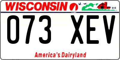 WI license plate 073XEV
