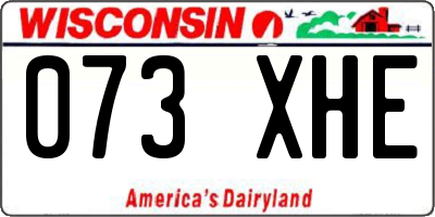WI license plate 073XHE