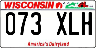 WI license plate 073XLH