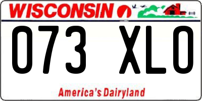 WI license plate 073XLO