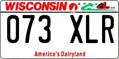 WI license plate 073XLR