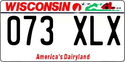 WI license plate 073XLX