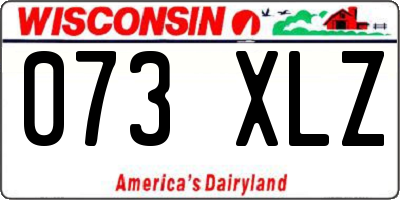 WI license plate 073XLZ