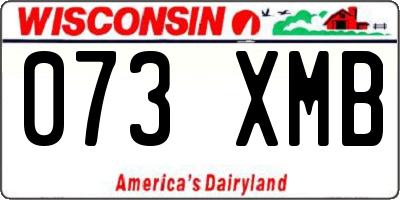 WI license plate 073XMB