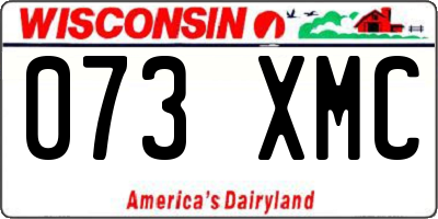WI license plate 073XMC