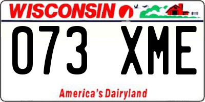 WI license plate 073XME