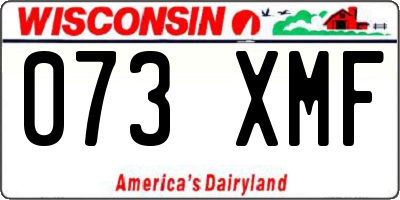 WI license plate 073XMF