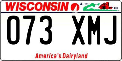 WI license plate 073XMJ