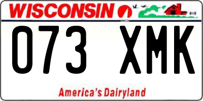 WI license plate 073XMK