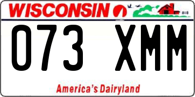 WI license plate 073XMM