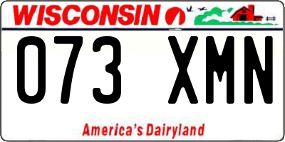 WI license plate 073XMN