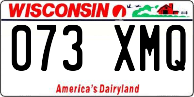 WI license plate 073XMQ