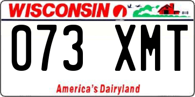 WI license plate 073XMT