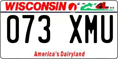WI license plate 073XMU