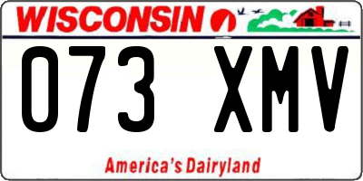 WI license plate 073XMV