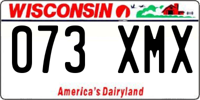 WI license plate 073XMX