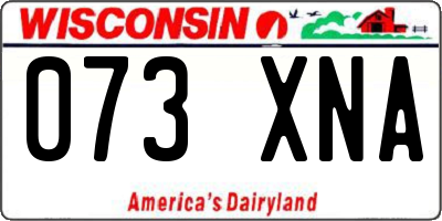 WI license plate 073XNA