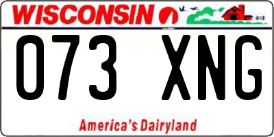 WI license plate 073XNG