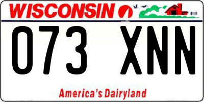WI license plate 073XNN