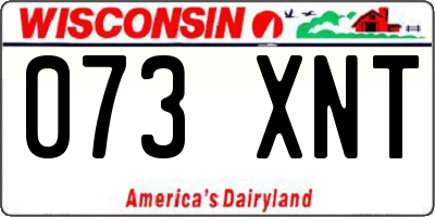 WI license plate 073XNT