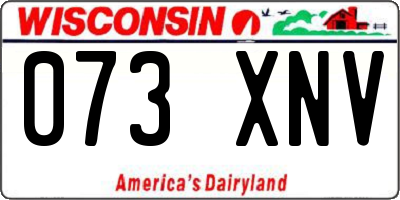 WI license plate 073XNV