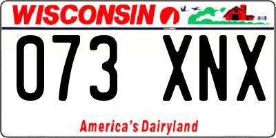 WI license plate 073XNX
