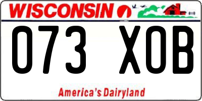 WI license plate 073XOB