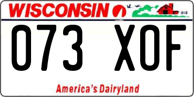 WI license plate 073XOF